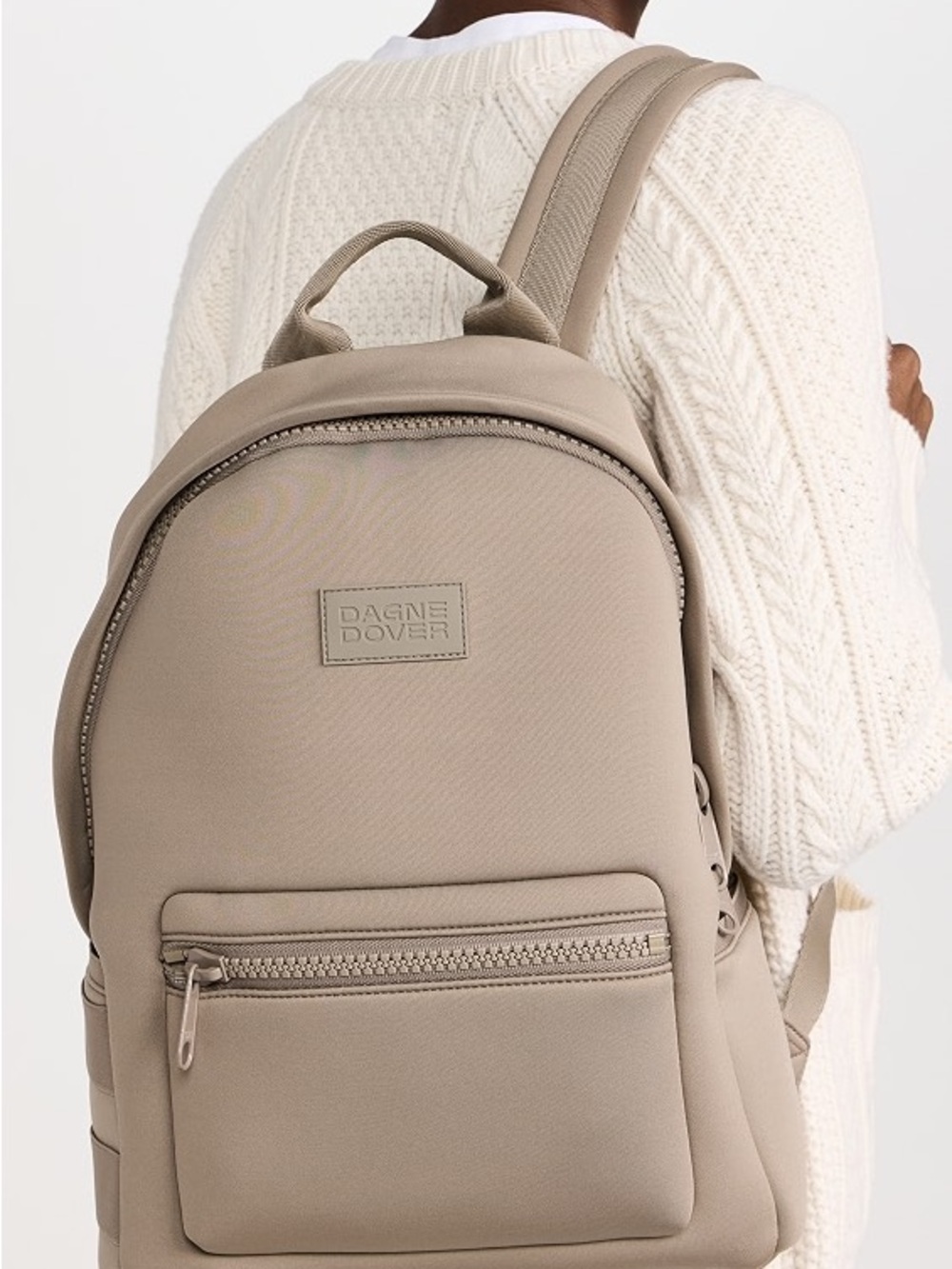 Dagne Dover Medium Neoprene Backpack in khaki